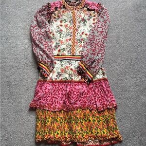 NEW ALICE + OLIVIA DRESS TIERED RUFFLE SIZE 8